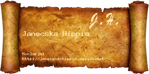 Janecska Hippia névjegykártya